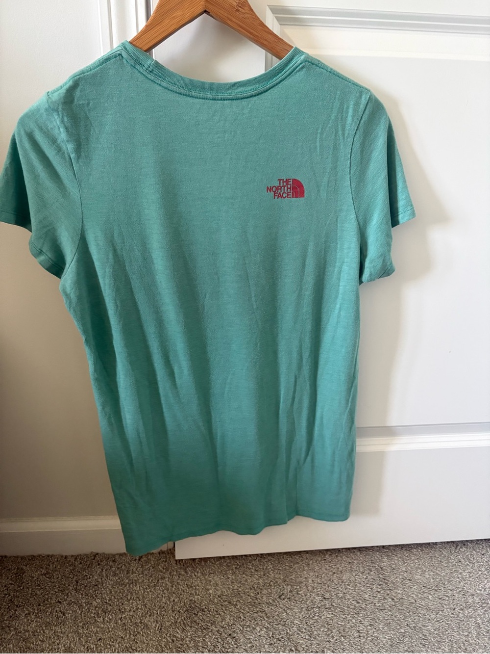 The North Face Beary Chill T-Shirt Teal Crewneck Logo Tee Polar Bear Medium - Picture 2 of 3